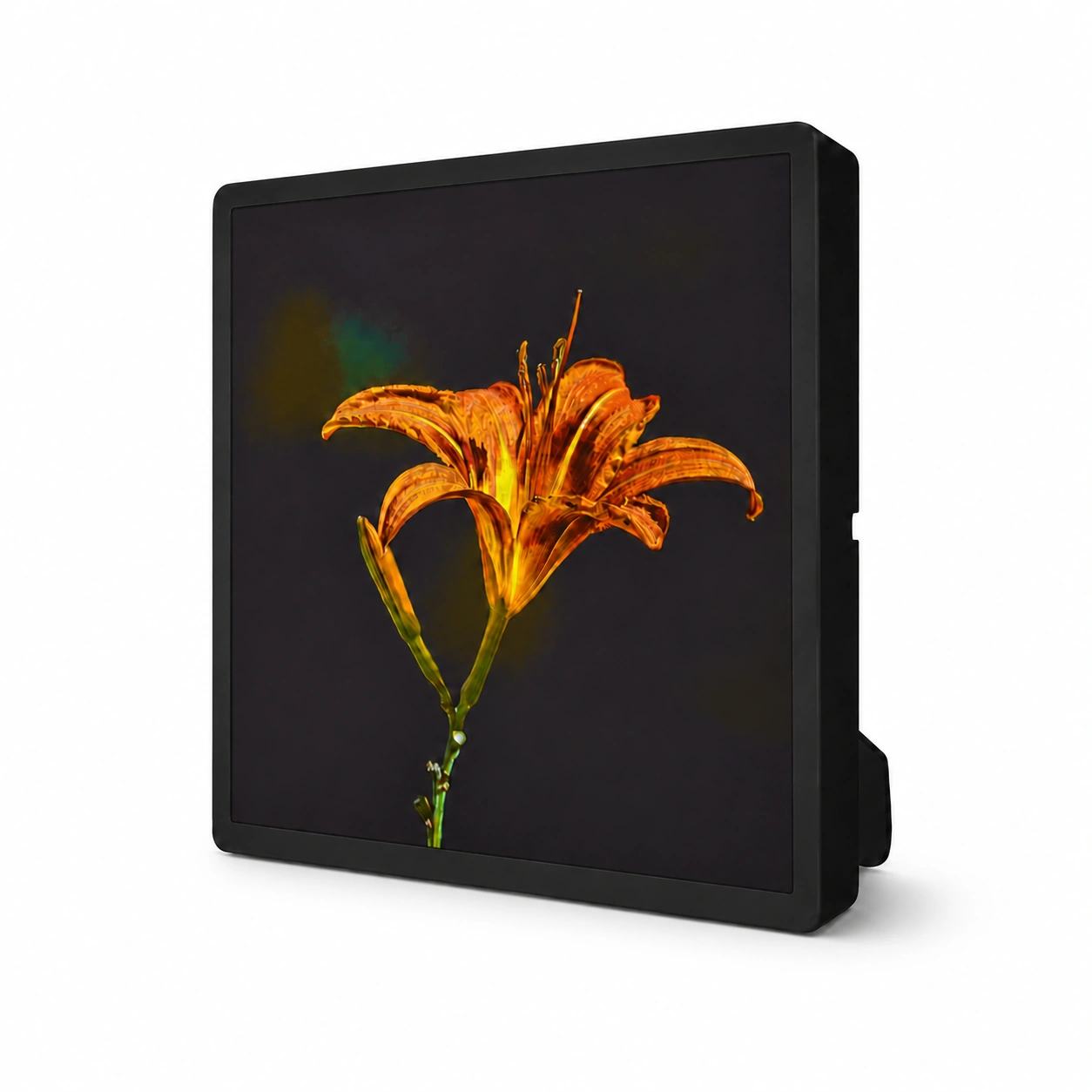 Zwart 3D-geprint fotolijstje voor een lithophane
